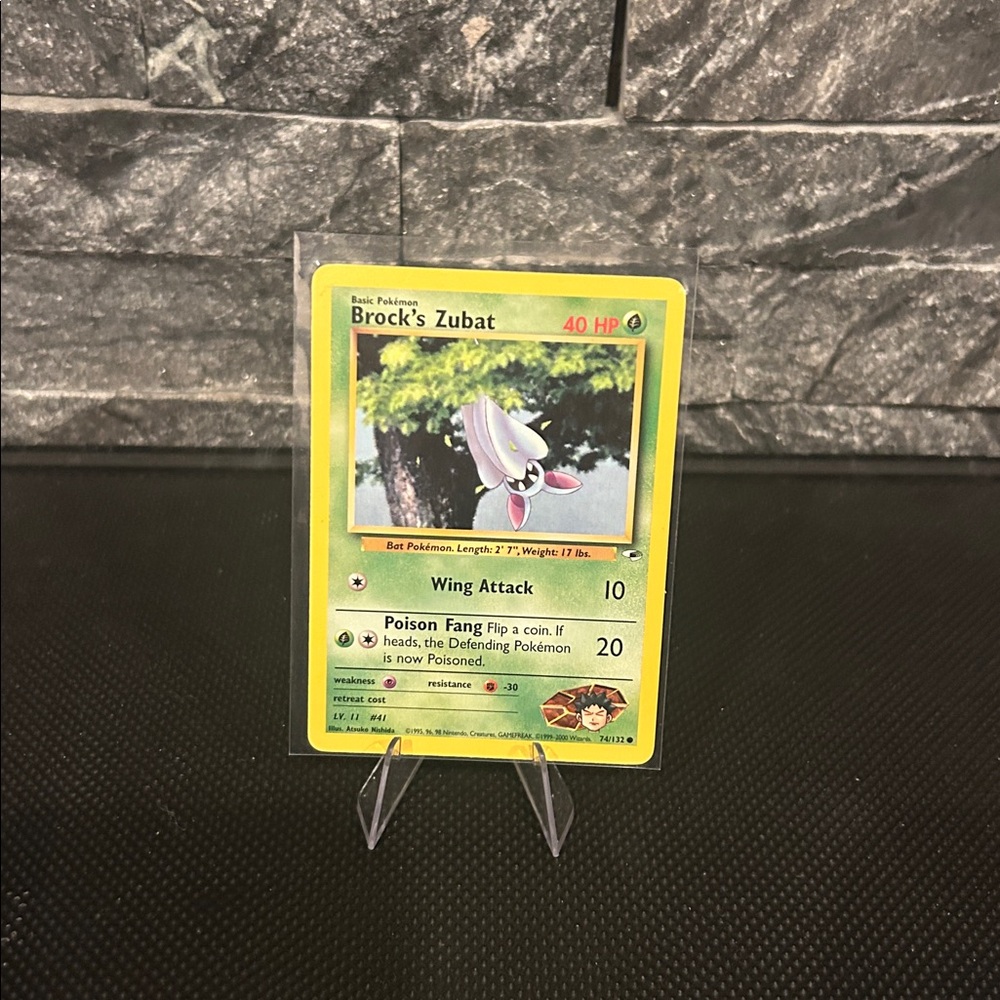 Pokemon Brock’s Zubat 74/132 Vintage from Gym Heroes Unlimited‎ (2000) M/NM